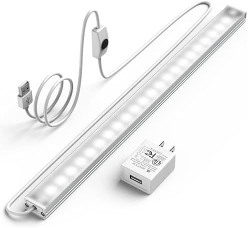 ASOKO Under Cabinet LED Lighting Dimmable 6000K Plug in Kitchen Lights