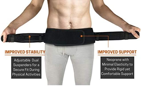 Vriksasana Posture Sacroiliac Hip Belt for Women and Men That Alleviates Sciatic, Pelvic, Lower Back, Leg and Sacral Nerve Pain Caused by Si Joint Dysfunction| Trochanter Brace EXTRA SMALL (Petite, Black)