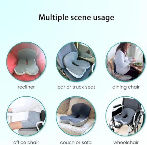 Orthopedic Seat Cushion with Back Support for Car Office Chair