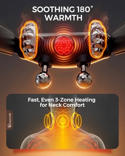 Upgraded Neck Massager for Pain Relief Deep Tissue with Heat