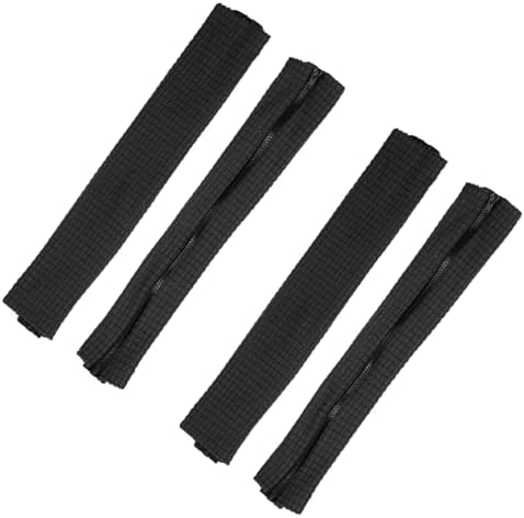 PATIKIL 22x4.3 in Office Chair Armrest Covers, 2 Pair Office Chair Arm Covers Long Computer Chairs Arm Rest Cover with Zipper Removable Rest Slipcover Hand Rest Protector, Black