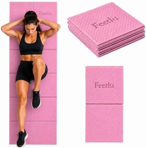 Foldable Yoga Mat, 72" x 24" x 6mm, Lightweight & Non-Slip