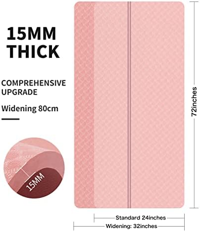 nuveti Large Exercise Mat - 15mm/20mm/30mm Thick Yoga Mat | Workout Mat for Fitness, Yoga, Pilates, Stretching & Floor Exercises for Women & Men with Free Carrying Bag
