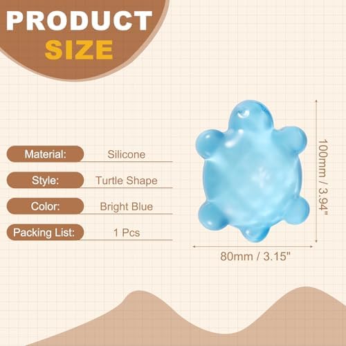 PATIKIL Gel Wrist Rest, Wrist Support for Mouse Turtle Shape Ergonomic Mouse Pad Soft Silicone Support Comfortable Cushion for Computer Gaming Office Home, Bright Blue