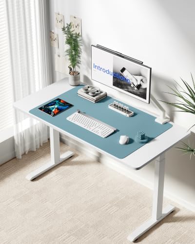 YSAGi Leather Desk Protector, Office Mat, Large Mouse Mat, Non-Slip PU Leather Blotter, Laptop Desk Mat, Waterproof Writing Pad for Office and Home(Aquamarine, 40" x 24")