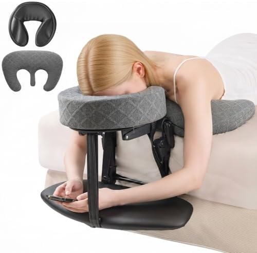 Massage Headrest for Bed, Bed Massage Head Holder & Face Cradle with Pillow