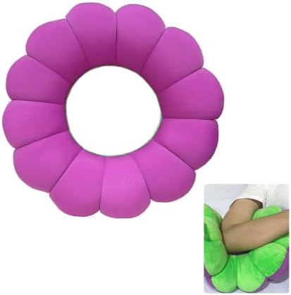 Bed Sore Cushion for Pressure Relief, Donut Pillow for Sitting Sleeping, Flower Positioning Pillow for Ear, Elbow, Leg Support, Desk Nap Pillow for Office, Home, Travel (Magenta & Purple)