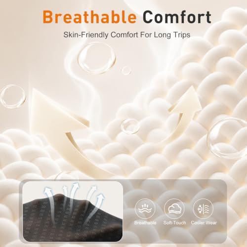 Premium Travel Pillow for Airplanes, Ergonomic Neck Pillow for Long Flights