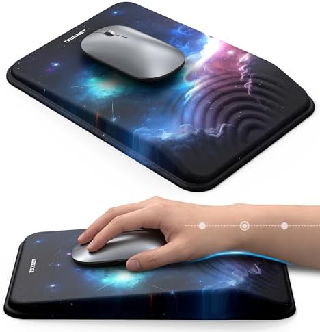 TECKNET Ergonomic Mouse Pad with Wrist Rest, All-Day Comfort & Pain Relief