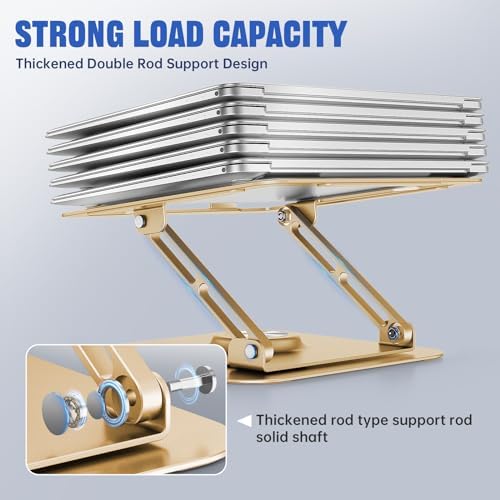 Laptop Stand for desk(360°Rotating),Aluminum laptop Riser for 10-16"Laptops