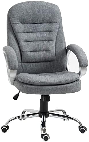 High Back Executive Office Chair with Padded Armrests and Tilt