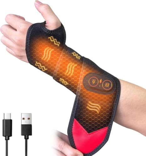 Cordless Wrist Heating Pad Wrap, Heated Carpal Tunnel Wrist
