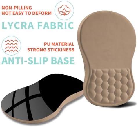 Ergonomic Mouse Pad Wrist Support with Memory Foam Massage Bulge, Carpal Tunnel Pain Relief Mousepad Wrist Rest for Mouse(12x8 inch, Sand Color)