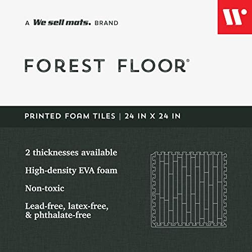 Forest Floor Farmhouse 3/8 Inch Thick Printed Foam Tiles, Premium Wood Grain Interlocking Foam Floor Mats, Anti-Fatigue Flooring – Stylish Flooring Solution