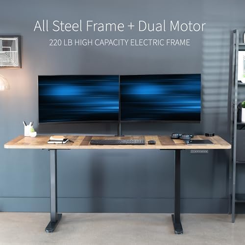 VIVO Reclaimed Wood 71 x 30 in Standing Desk, DESK-KIT-E2B7P