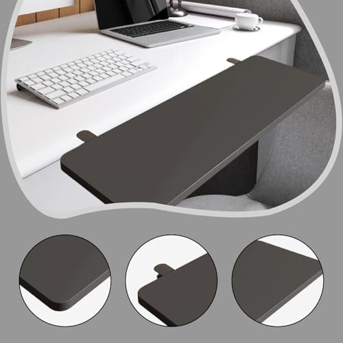 Desk Extension Shelf Board Keyboard Tray Ergonomic for Home Office, Practical Supplies for Computer Table Arm Rest Expansion- Black
