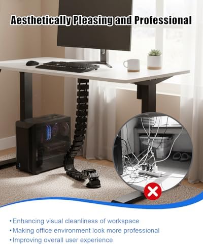 Under Desk Vertebrae Cable Management Spine Fit for Sit Stand Desk