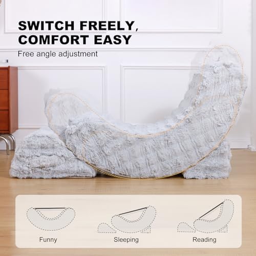 Quiet Rocking Chair, 3-in-1 Adjustable Boneless Floor Recliner for Adults
