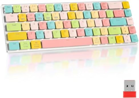 surmen 60% Wireless Mechanical Gaming Keyboard Ultra Thin Low Profile