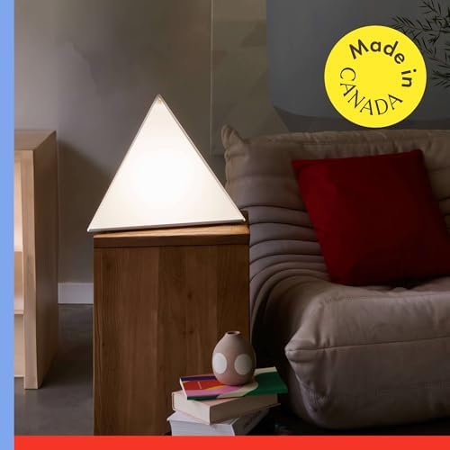 Northern Light Technologies Luxor - 10000 Lux Light Therapy Lamp - Full Spectrum Pyramid LED Lightbox Therapy Light for Natural Mood and Energy Enhancement, Sunlight Desk Lamp, White