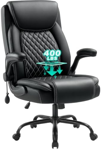 Indulgear Office Chair with Lumbar Support,Comfy Desk Chair with Flip Arm
