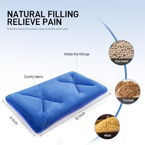 Microwave Heating Pad for Pain Relief, 8 x 18 Blue