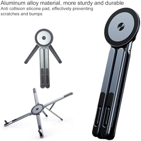 Multi-Purpose Portable Magnetic Stand, Suitable for Smartphones, Pad，Laptop， AluminumAlloy Material,Suitable fortraveling, Official Working and Leisure, and Home Entertainment (E05-gray)