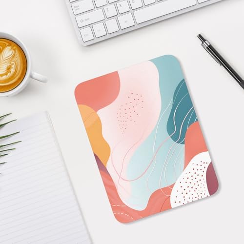 Small Mouse Pad, Mini Mouse Pad 6 x 8 Inch, Thick Rubber Waterproof Mouse Mat, Cute Mousepad for Women Men Wireless Mouse Laptops Home Office, Abstract Styles