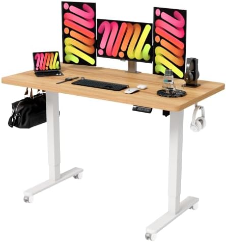 Monomi Electric Standing Desk, 47.2 inches Height Adjustable Desk, Natural