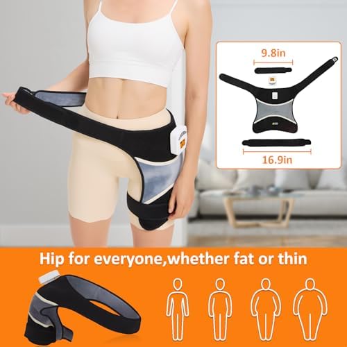 Cordless Hip Heating Pad for Hip/Sciatica Pain Relief,Massager Vibration Low Noise Upgraded 5000mAh Rechargeable Battery Heating Pad for Hip,Heated Wrap for Lower Back, Buttocks,Auto Shut Off