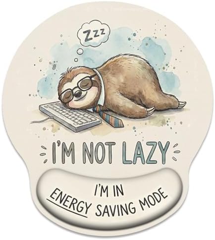 Britimes Ergonomic Mouse Pad with Wrist Support, Sloth Kawaii