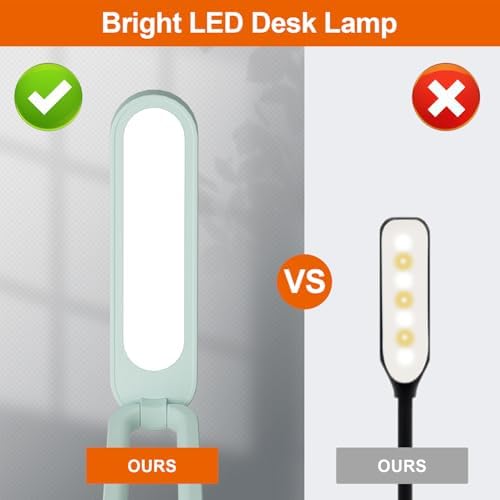 Giryuhd LED Desk Lamp for Office Home & Battery Operated Lamp Rechargeable Lamp Foldable & Portable Light, LED Desk Light Strip, 3 Brightness Dimmable Small Desk Lamp Wireless Reading Lamp