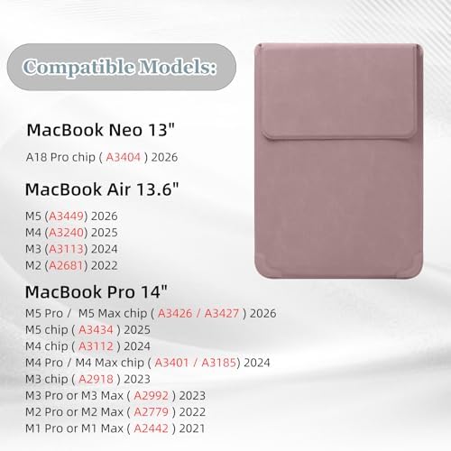 13-14 Inch Protective Laptop Sleeve with Stand, for MacBook Pro/MacBook Air