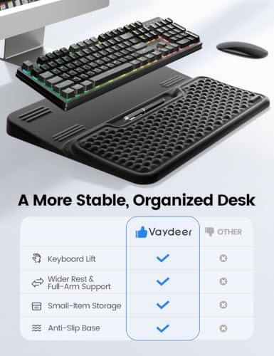Vaydeer Extra Large Keyboard Stand with Wrist Rest, Ergonomic Wrist Support