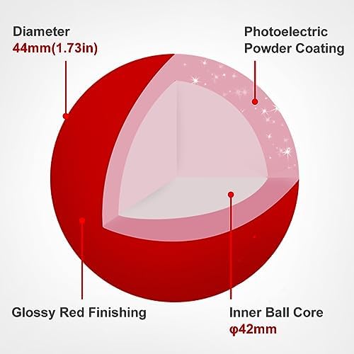 SANWA Trackball 44mm/1.73in, Replacement Ball for GMAWBTTB138N/GMATB137, ELECOM DEFT PRO, and Other Compatible Trackball Mouse, Glossy Red