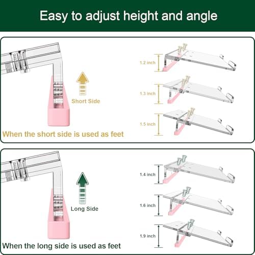 Computer Keyboard Stand for Desktop - 6-Level Height Adjustable Acrylic Keyboard Riser Non-Slip Ergonomic Key Board Tray Holder for Home School Office Desk Accessories, Clear