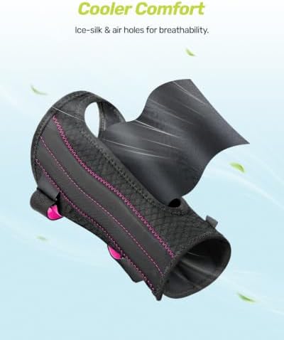 Rakiie Upgraded Carpal Tunnel Wrist Brace Night Sleep, Pink