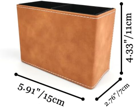 Pen Pencil Holder Cup Container Leather Desk Organizer Stand Decor Brush Scissor Holder Decoration Office Desk Home School