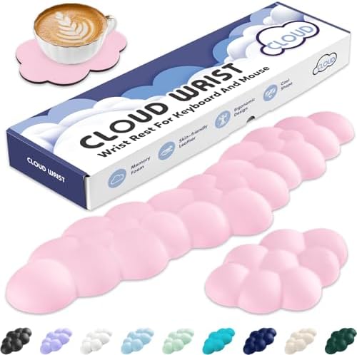 Sushret Cloud Wrist Rest for Keyboard and Mouse, Cloud Keyboard Wrist Rest