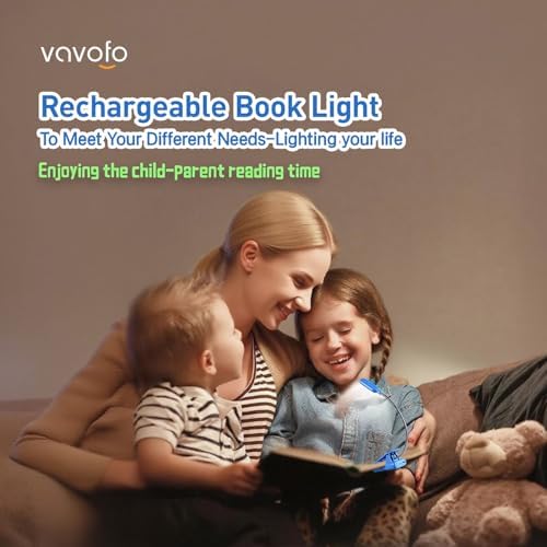 VAVOFO Rechargeable Reading Light, Clip on Book Light for Reading in Bed