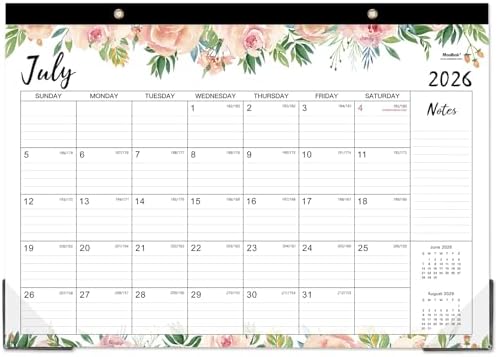 2026-2027 Desk Calendar - Jul 2026 - Dec 2027, 18 Months Large Monthly Desk Calendar, 17" x 12", Desk Pad, Large Ruled Blocks, to-do List & Notes, Best Desk/Wall Calendar for Planning or Organizing