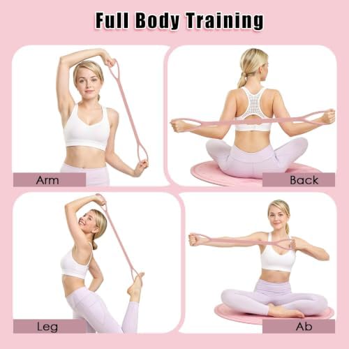 Figure 8 Resistance Bands with Handles,Silicone Exercise Band Set
