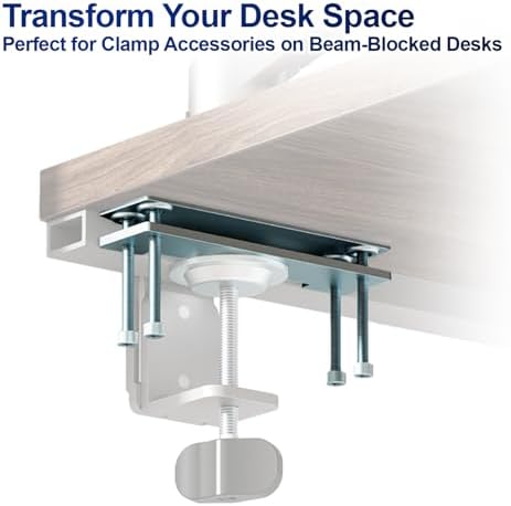 Pugala Computer Under Desk Clamp Mount, Under Table Metal Desk Accessories, Suitable for Different Tables, Adjustable