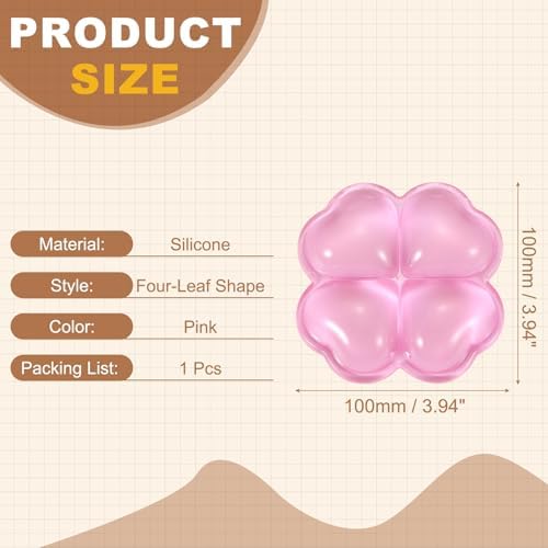 PATIKIL Gel Wrist Rest, Wrist Support for Mouse Four-Leaf Shape Ergonomic Mouse Pad Soft Silicone Support Comfortable Cushion for Computer Gaming Office Home, Pink