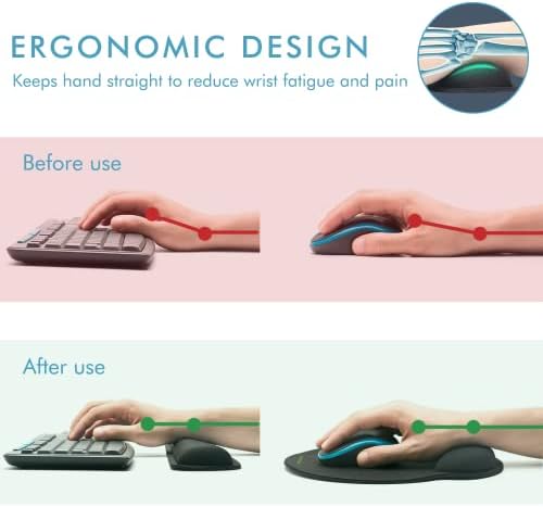VAGAU Premium Keyboard Wrist Rest and Mouse Pad Wrist Support