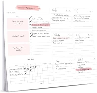 Lamare Weekly Planner Notepad – Premium Undated Weekly To Do List Notepad