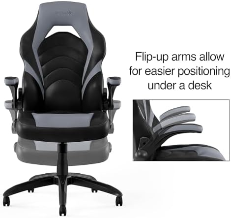 STAPLES Emerge Vortex Gaming Chair, Adjustable Height, Swivel Black