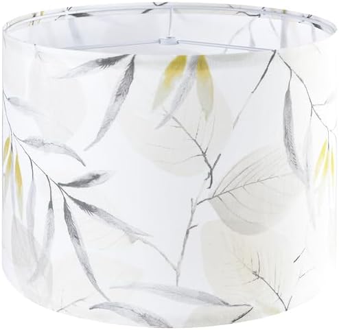 GO&SO Lamp Shades 1Pc,13" D x 10" H,Leaf Floral Drum Lamp Shade