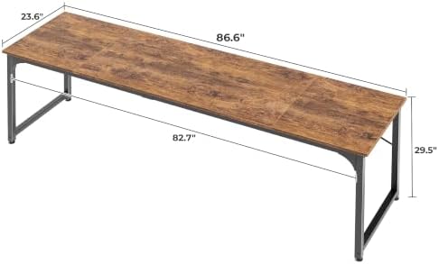 Huuger Computer Desk, 86.6 Inch Home Office Desk