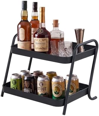 2-Tier Desk Organizer Multifunctional Storage Shelves for Office, Dresser, Kitchen, Stylish Organizer for Cosmetics, Office Supplies, Food, Compact, Durable, Space-Saving Design for Women